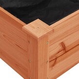 Plantenbak met Voering 161x45x76 cm Vurenhout Bruin - 34% Korting