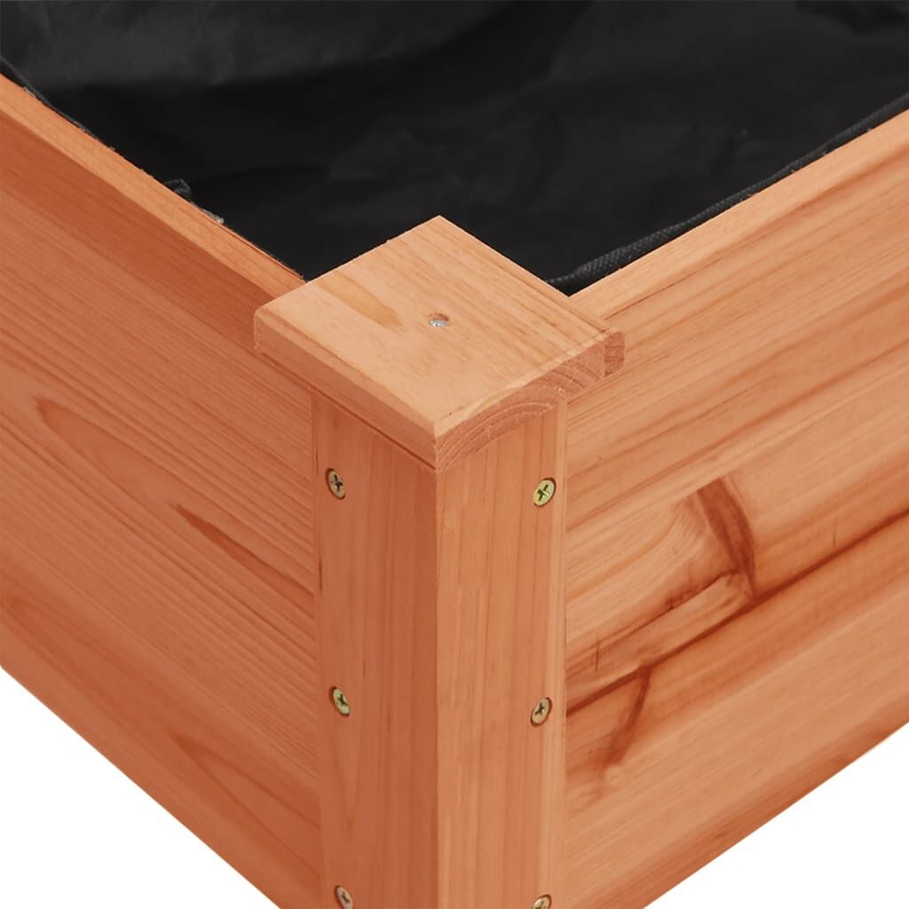 Plantenbak met Voering 161x45x76 cm Vurenhout Bruin - 34% Korting