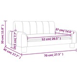 VidaXL Kinderbank Stof Lichtgrijs 70x45x30 cm (54% Korting)