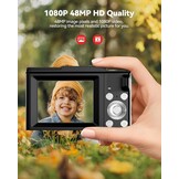 Digitale Kinder Camera Zwart - 48MP FHD - 16x Zoom - 32GB - 34% Korting