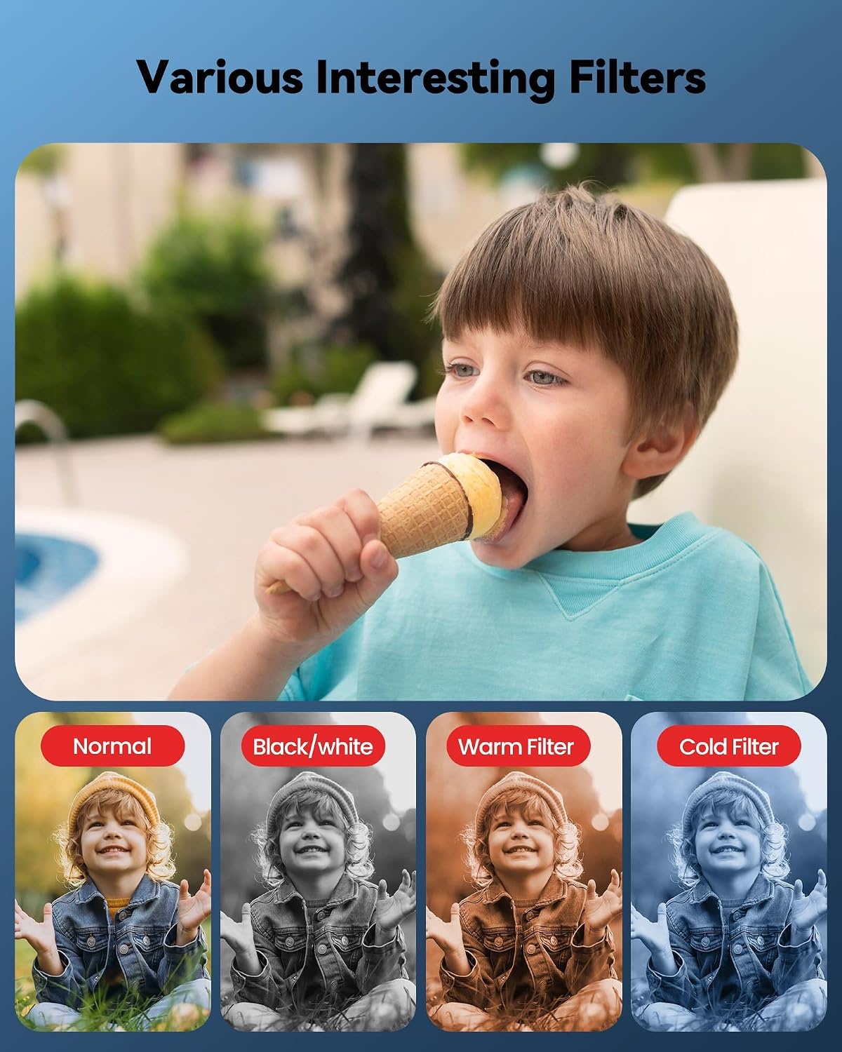 Digitale Kinder Camera Zwart - 48MP FHD - 16x Zoom - 32GB - 34% Korting