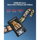 Digitale Kinder Camera Zwart - 48MP FHD - 16x Zoom - 32GB - 34% Korting