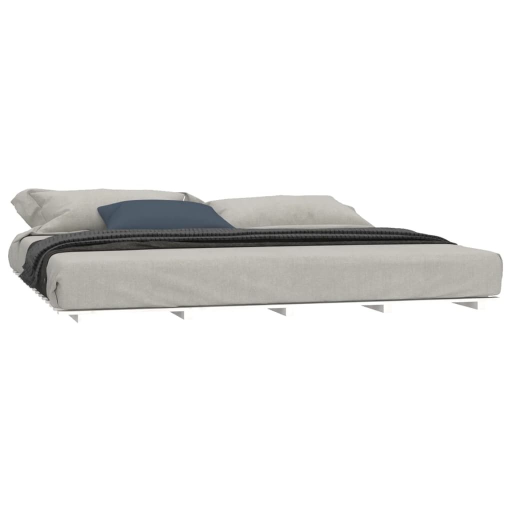 VidaXL Bedframe Grenenhout Wit 200x200 cm - 34% Korting