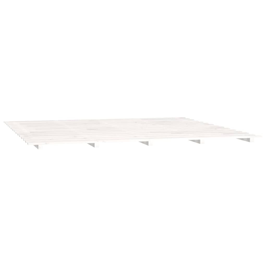 VidaXL Bedframe Grenenhout Wit 200x200 cm - 34% Korting