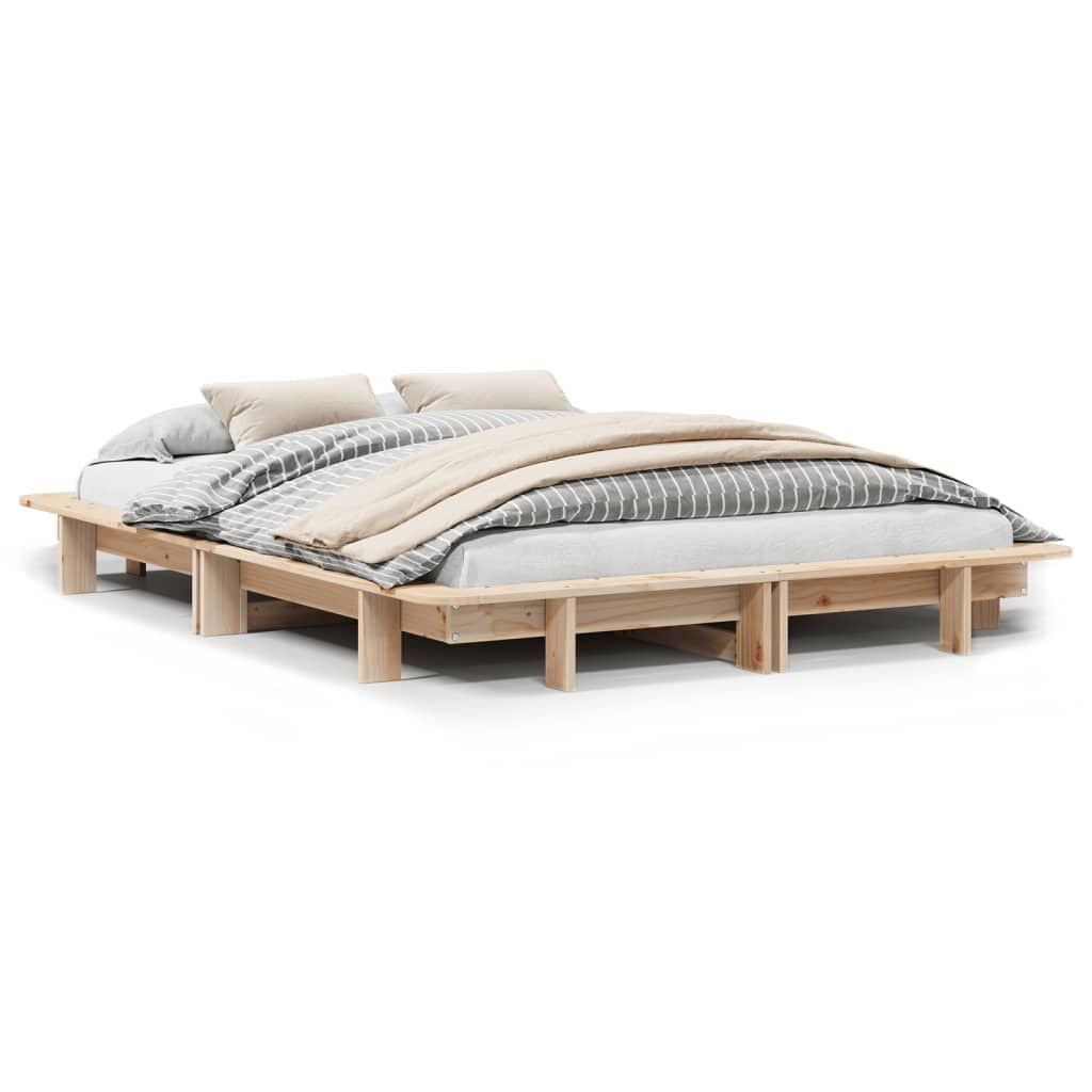 Massief Houten Bedframe Grenenhout 120x200 cm - 35% Korting