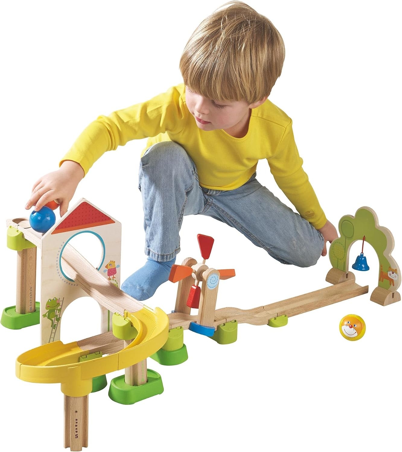 Houten Knikkerbaan Kullerbü Windmolenbaan | Multicolor | 34% Korting