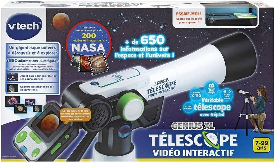 Interactieve Videotelescoop Kinderen 7+ | 110x Zoom, Kleurenscherm | 35% Korting