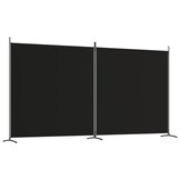 Kamerscherm 2 Panelen 348x180cm Zwart - 34% Korting