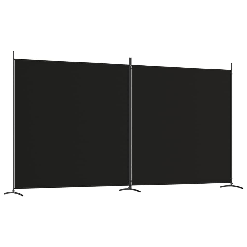 Kamerscherm 2 Panelen 348x180cm Zwart - 34% Korting