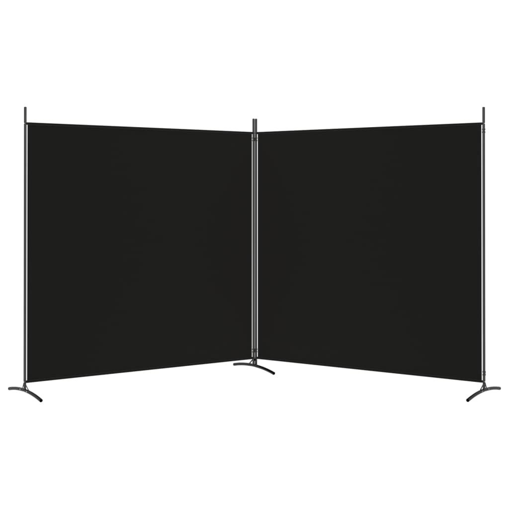 Kamerscherm 2 Panelen 348x180cm Zwart - 34% Korting