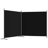 Kamerscherm 2 Panelen 348x180cm Zwart - 34% Korting