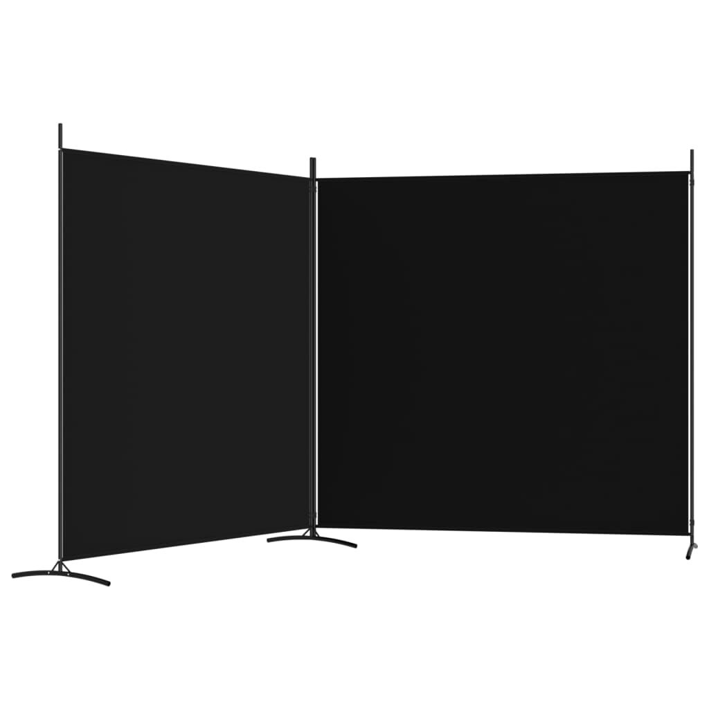 Kamerscherm 2 Panelen 348x180cm Zwart - 34% Korting