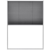 Plissé raamhor 60x80 cm aluminium wit met zwart gaas - 33% korting