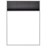 Plissé raamhor 60x80 cm aluminium wit met zwart gaas - 33% korting