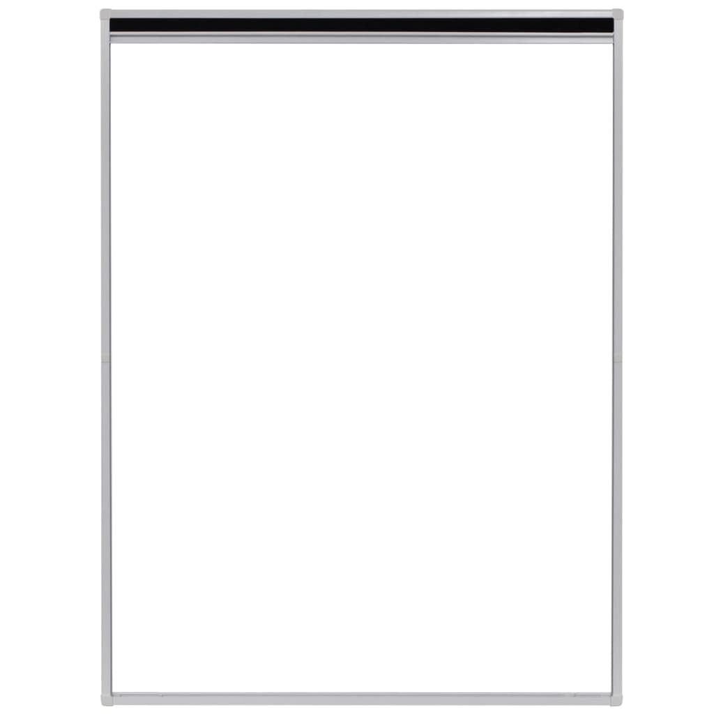 Plissé raamhor 60x80 cm aluminium wit met zwart gaas - 33% korting