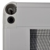Plissé raamhor 60x80 cm aluminium wit met zwart gaas - 33% korting