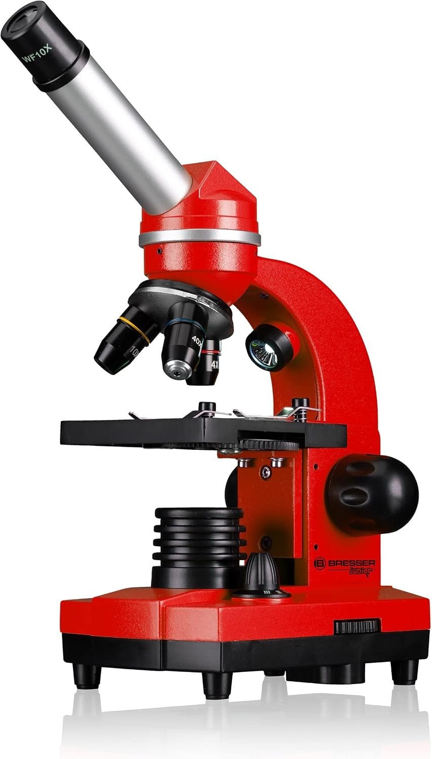 Bresser Junior Biolux SEL Microscoop Rood - 1600x Vergroting, Smartphone Adapter