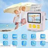 AORILE Kindercamera met Direct Print, 1080P HD, 32GB SD - Wit (33% korting)