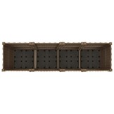 Verhoogde plantenbak 160x40x38 cm bruin Polypropyleen - 34% Korting