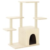 Kattenmeubel met Krabpalen 97,5 cm Crèmekleurig - 28% Korting