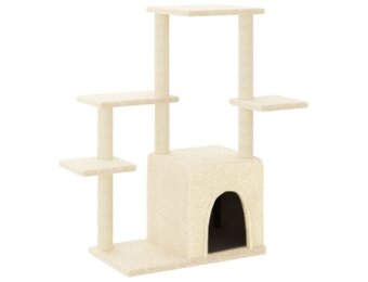 Kattenmeubel met Krabpalen 97,5 cm Crèmekleurig - 28% Korting