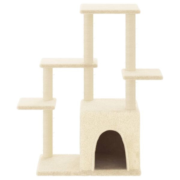 Kattenmeubel met Krabpalen 97,5 cm Crèmekleurig - 28% Korting