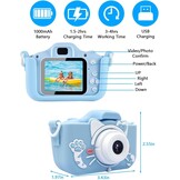 Kinder Camera Blauw 20MP Selfie & 32GB SD - 33% Korting!