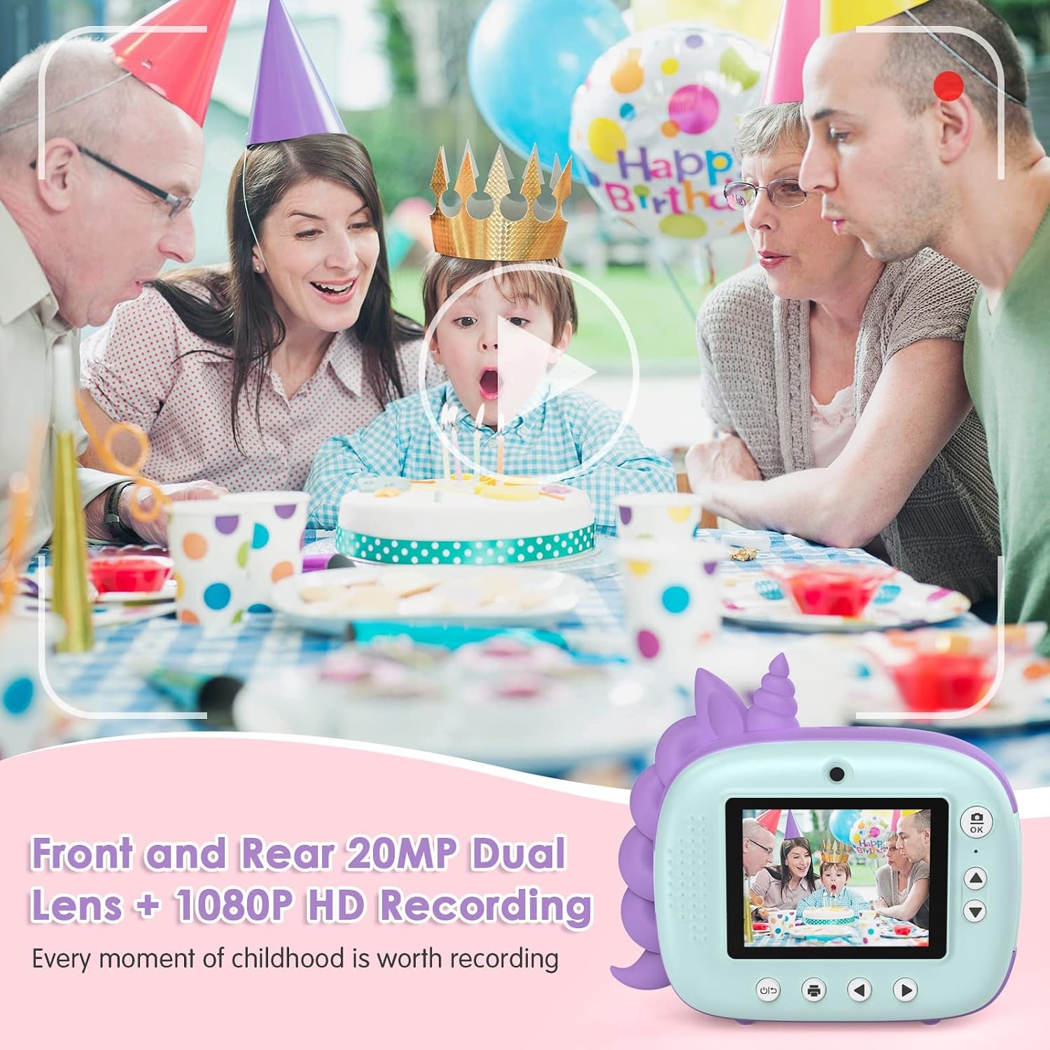 HiMont Kinder Instant Camera Groen - 32GB - 34% Korting