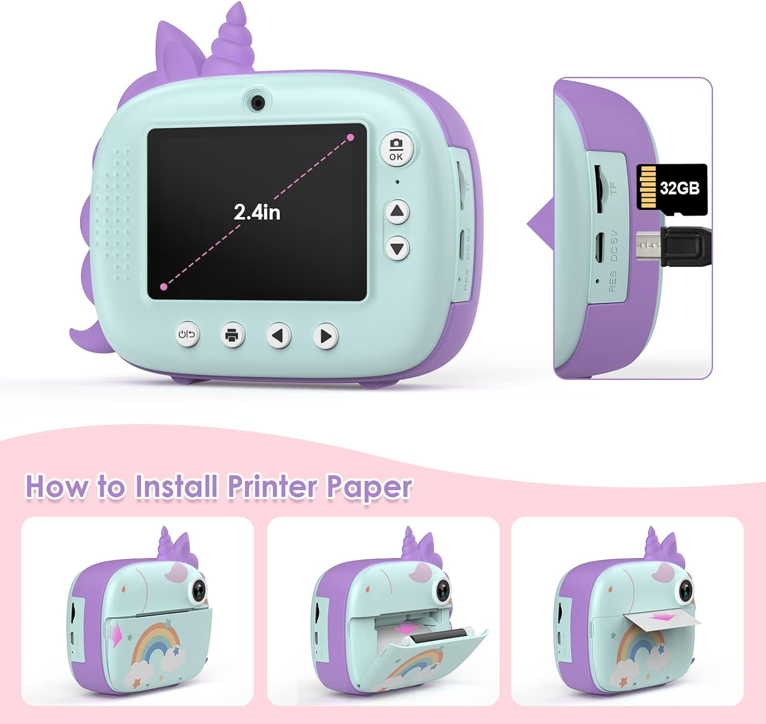 HiMont Kinder Instant Camera Groen - 32GB - 34% Korting