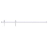 vidaXL Schuifdeurbeslag Set 183 cm Staal Wit - 34% Korting