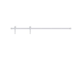 vidaXL Schuifdeurbeslag Set 183 cm Staal Wit - 34% Korting