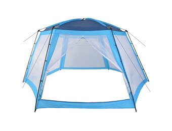 vidaXL Zwembadtent Blauw 590x520x250 cm - 35% Korting