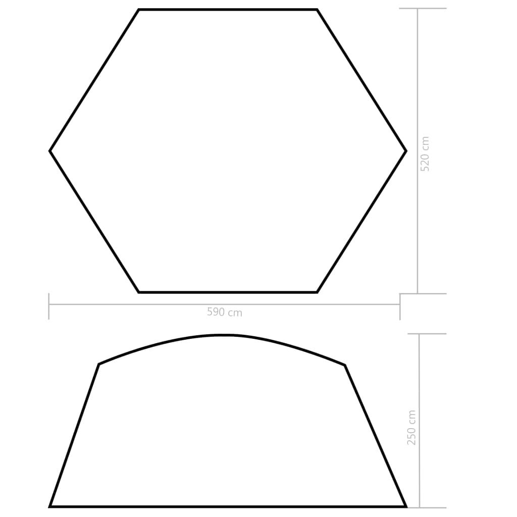 vidaXL Zwembadtent Blauw 590x520x250 cm - 35% Korting