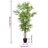 VidaXL Bamboe Kunstplant met 828 Bladeren - 150 cm Groen - 34% Korting