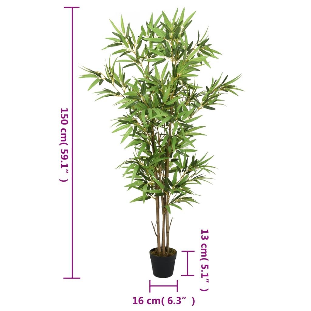 VidaXL Bamboe Kunstplant met 828 Bladeren - 150 cm Groen - 34% Korting