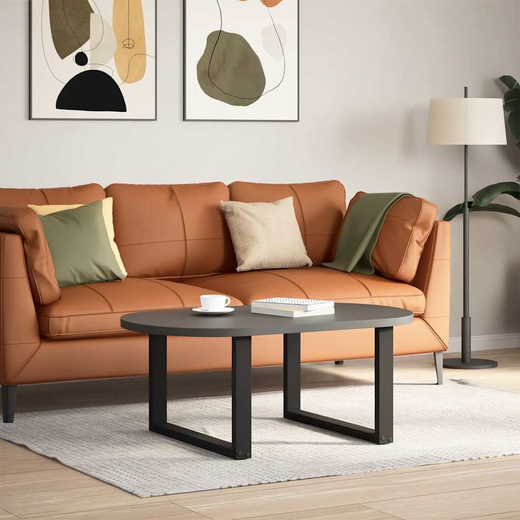 vidaXL U-vormige Salontafelpoten Staal Zwart 70x43 cm - 2 stuks (34% korting)