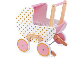 Houten Poppenwagen Roze Candy Chic - 41% Korting