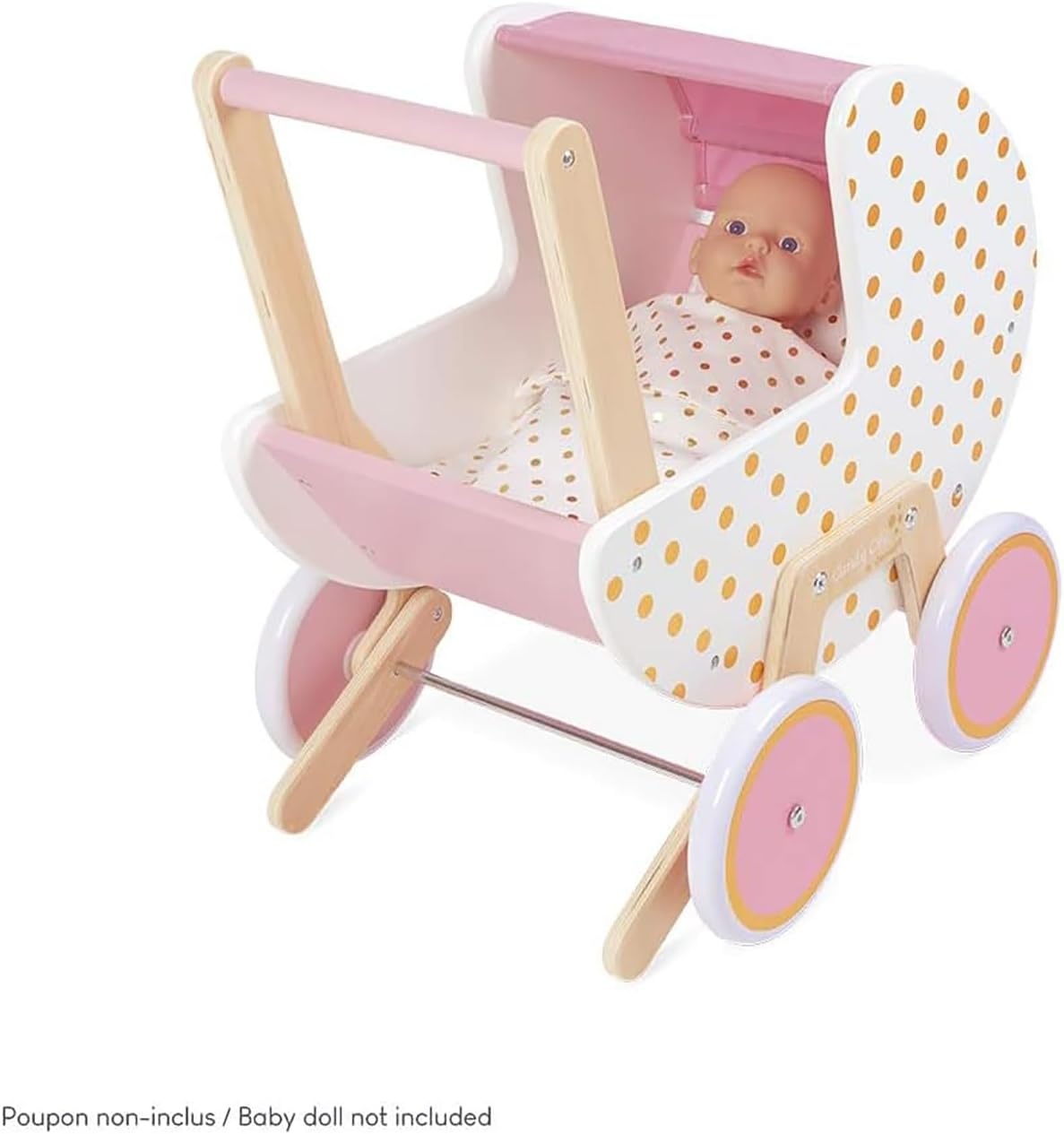 Janod Houten Poppenwagen Roze - 34% Korting - 41,7 x 31,6 x 46 cm