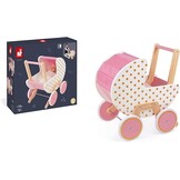 Janod Houten Poppenwagen Roze - 34% Korting - 41,7 x 31,6 x 46 cm