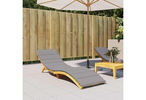 VidaXL Ligbedkussen Oxford Stof Grijs 200x70x3cm - 40% Korting