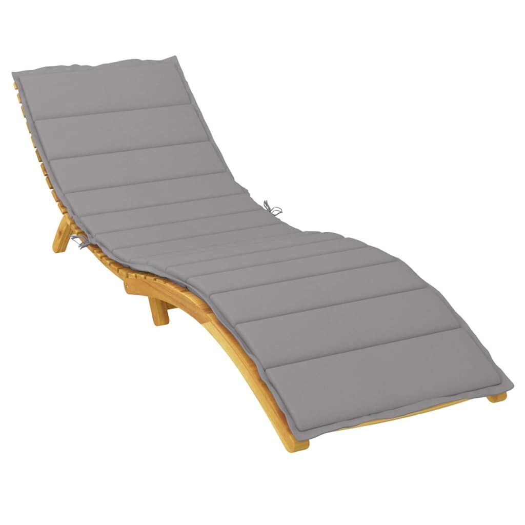 VidaXL Ligbedkussen Oxford Stof Grijs 200x70x3 cm - 34% Korting