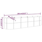Plantenbak Staal Antraciet 296x80x68 cm - 35% Korting