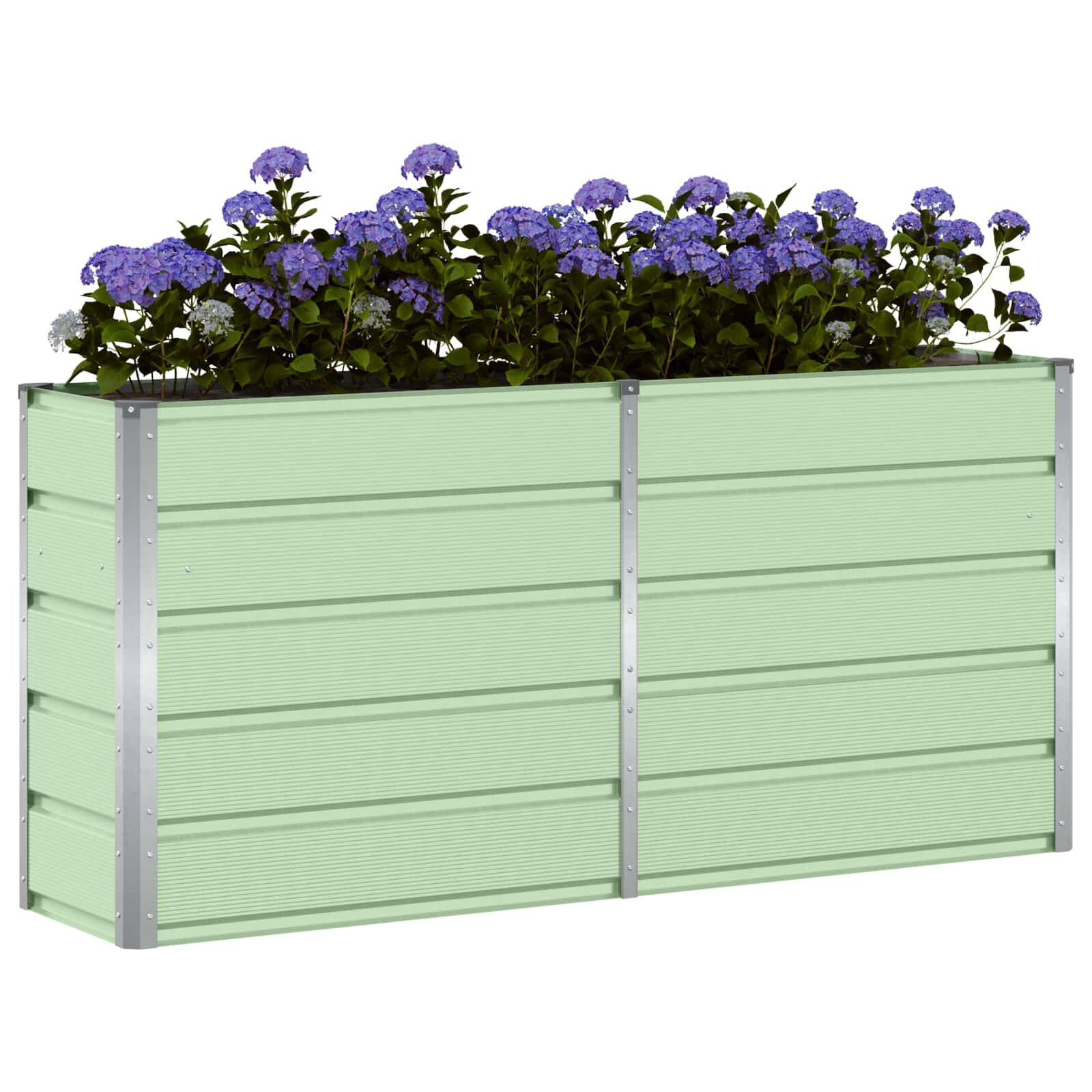 Plantenbak Staal Groen 160x40x75cm - 34% Korting