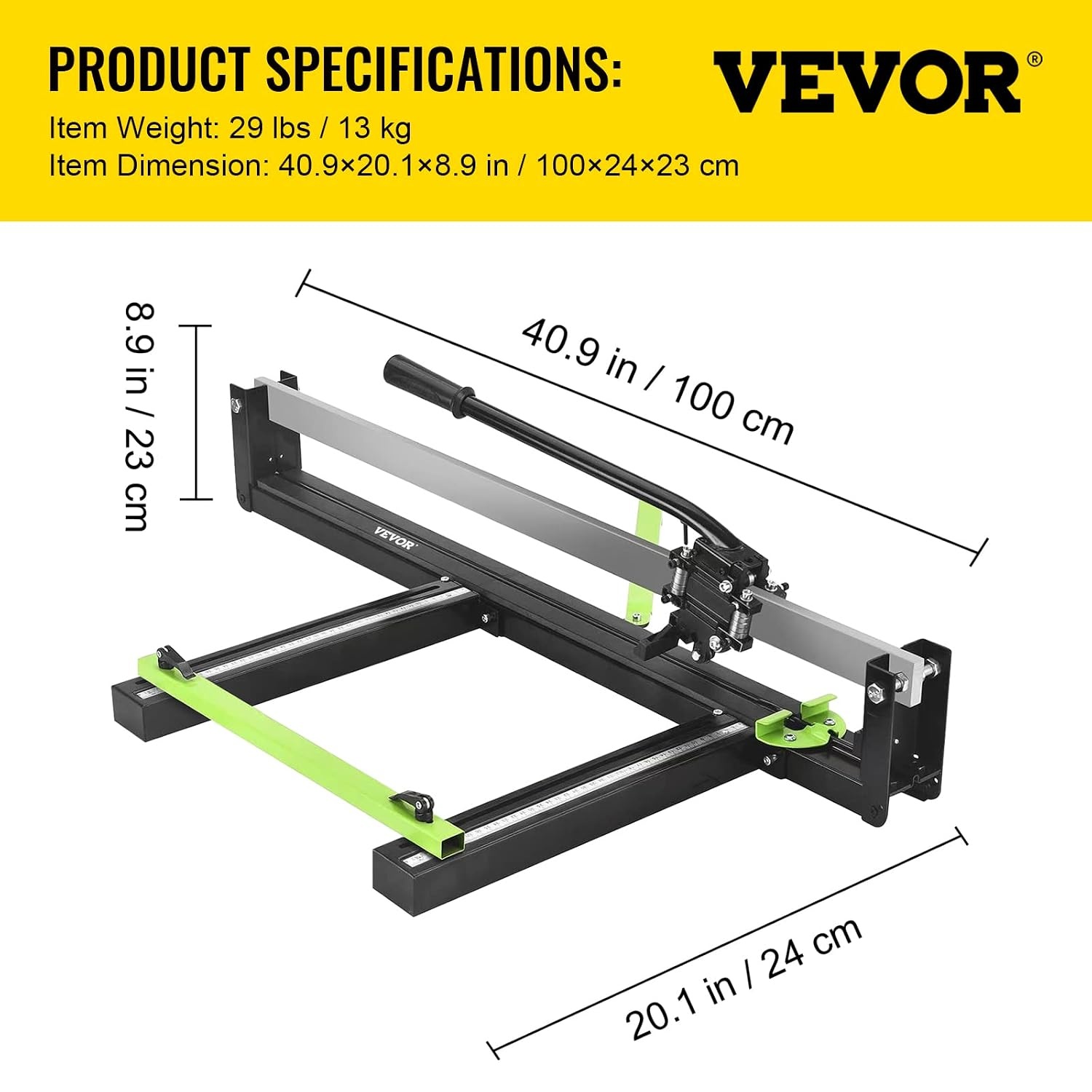 VEVOR Tegelsnijder 800 mm Blauw - 34% Korting!