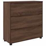 vidaXL Opbergkast 80x31x81 cm Bruin Eiken Bewerkt Hout - 59% Korting