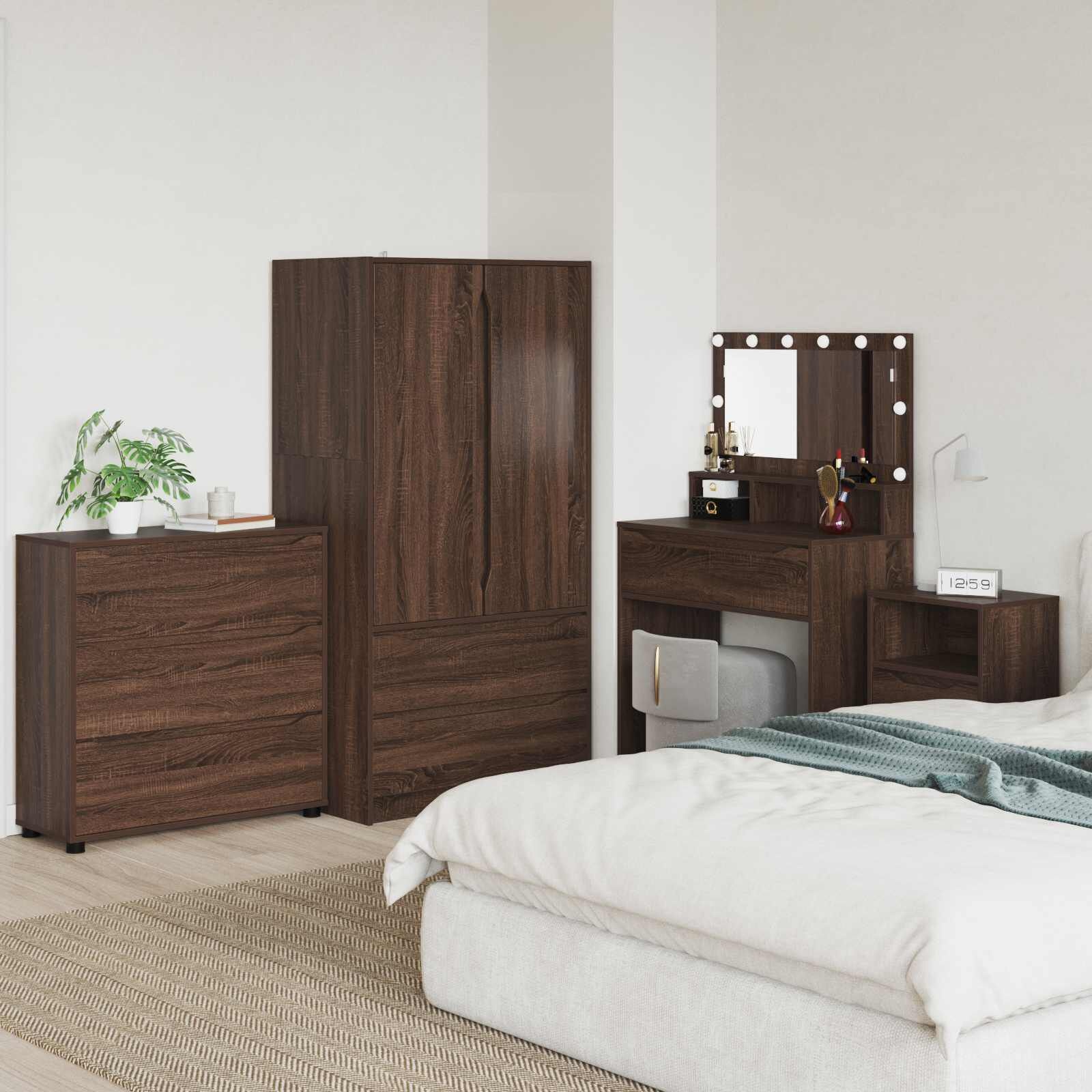 vidaXL Opbergkast 80x31x81 cm Bruin Eiken Bewerkt Hout - 59% Korting
