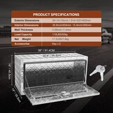 VEVOR Gereedschapskist Aluminium 91x36x40 cm - 60% Korting