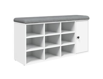 VidaXL Schoenenbank 102cm Wit - 59% Korting