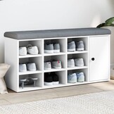 VidaXL Schoenenbank 102cm Wit - 59% Korting