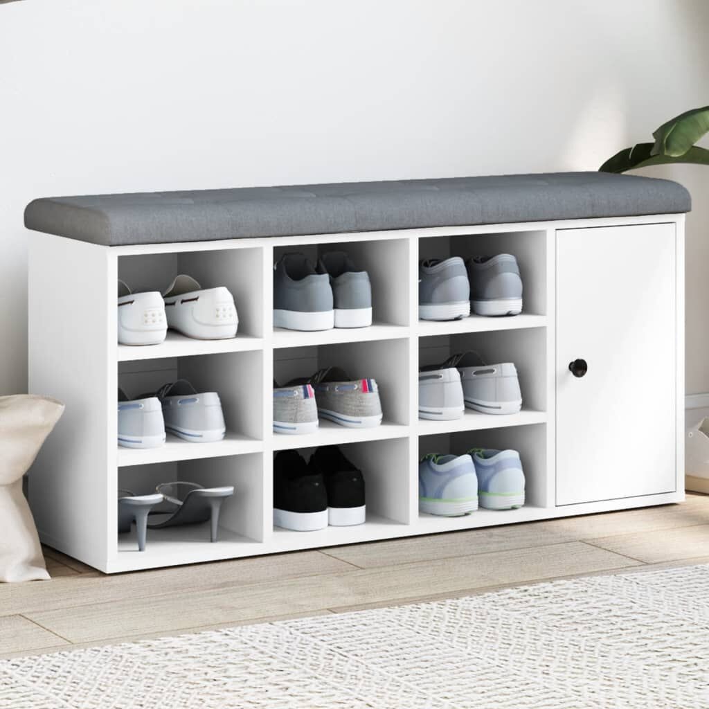 VidaXL Schoenenbank 102cm Wit - 59% Korting